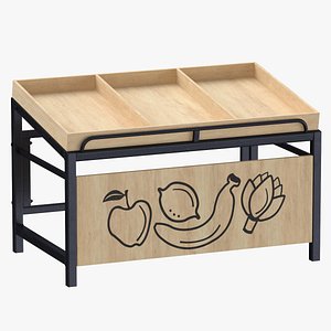 Wooden Fruit And Veggies Display Rack 07