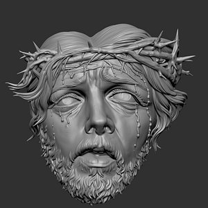 sculpture depicting the head of Jesus Christ