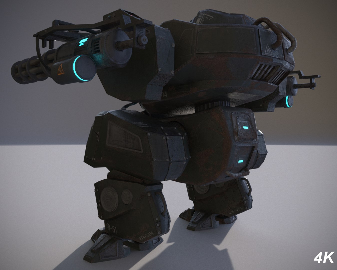 Combat Mech Model - TurboSquid 1206338