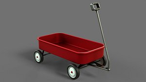 Red Wagon 3D model
