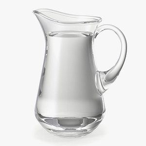 3D Glass Jug With Water