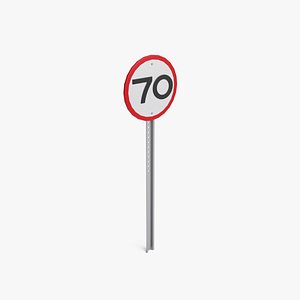Speed Limit Road Sign 70