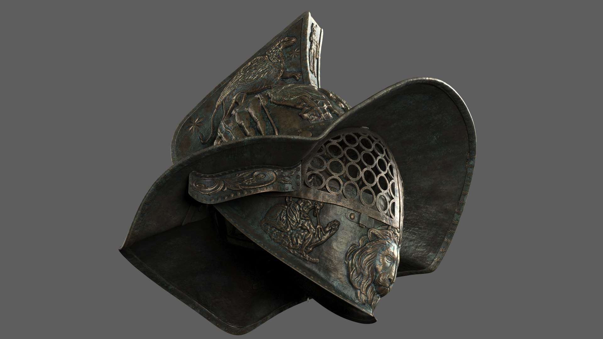 3D Gladiator Helmet https://p.turbosquid.com/ts-thumb/JG/4S0HkM/dp/shots0001/jpg/1669384531/1920x1080/fit_q87/da7335ed5fdda118ce1581ba2bbfa6c3aa4e2604/shots0001.jpg