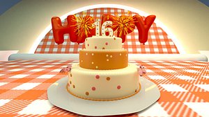 3D cake food model