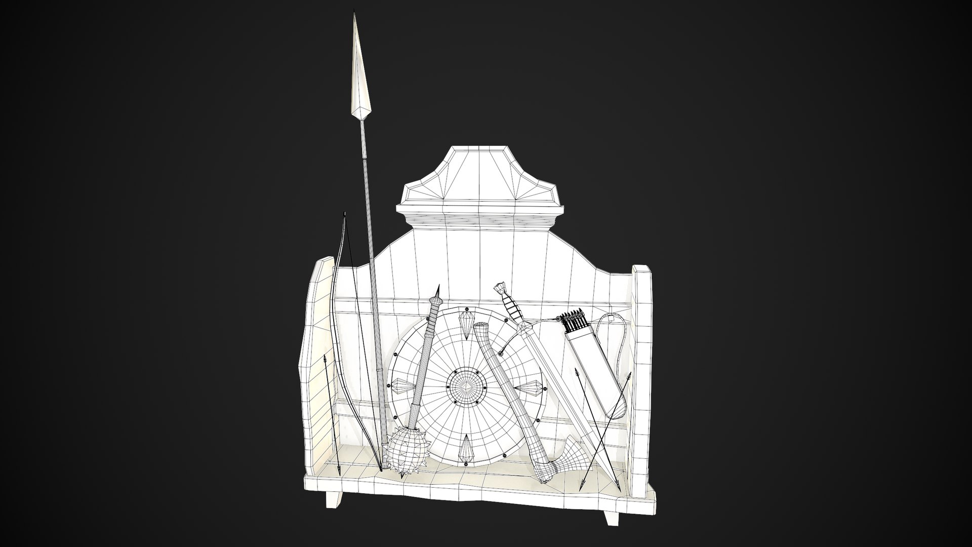 Rack With Viking Weapons 3D Model - TurboSquid 1940383