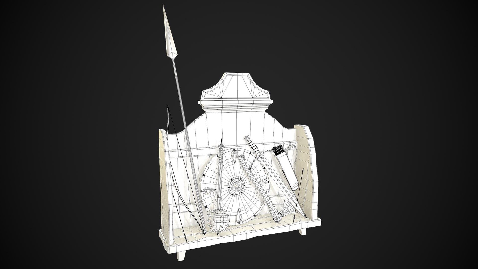Rack With Viking Weapons 3D Model - TurboSquid 1940383
