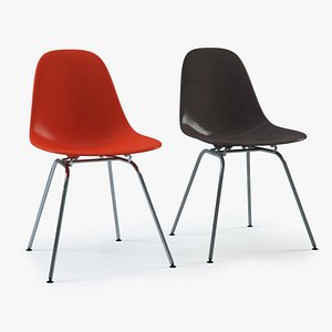 Photoreal Eames Plastic Side Chair DSX