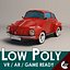 Low-Poly Cartoon VW Beetle