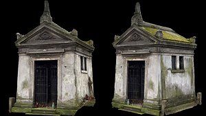 graveyard architecture thomb moss photogrammetry 3D model