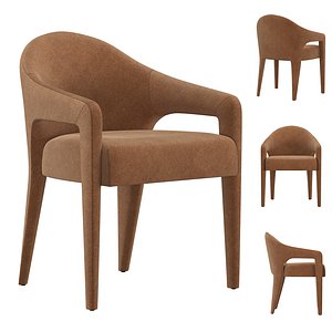 ISABELLA FABRIC DINING SIDE CHAIR 3D model