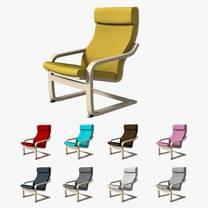 3D IKEA POANG Chair 9 Colors
