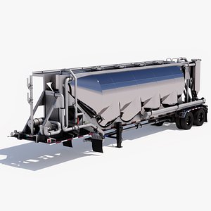 Vacuum Tank Trailer 02 3D model