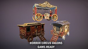 3D circus vagons model