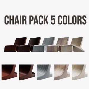 3D Wooden armchairs in a modern style 5 pieces
