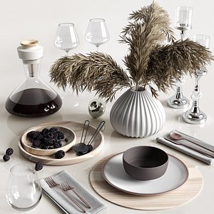 table setting reeds 3D model