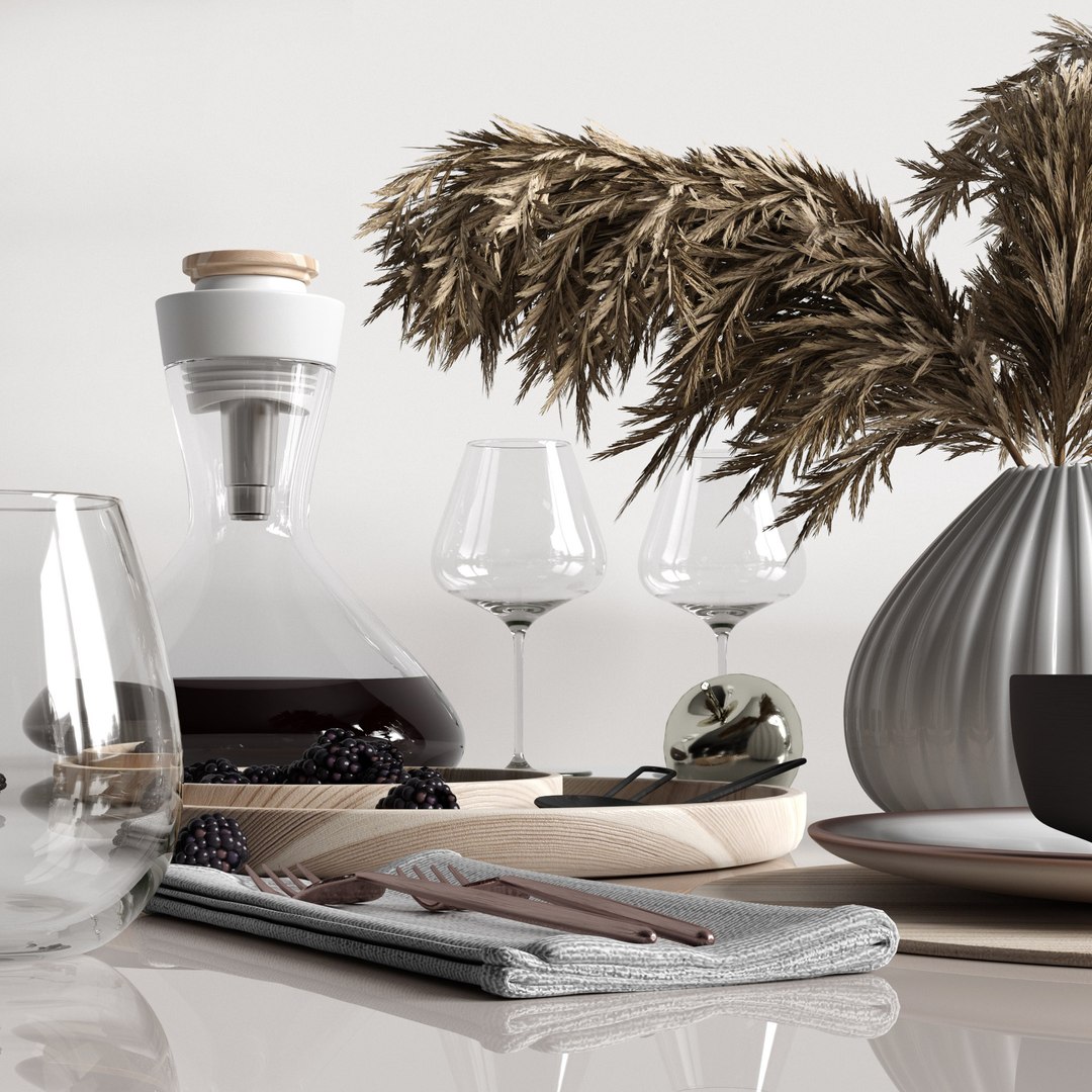 Table Setting Reeds 3D Model - TurboSquid 1503738