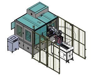 3D model Powder Filling Line Dosing Rod Laser Marking Machine 3D CAD Model