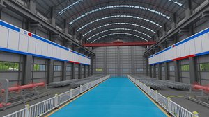 3D model Factory Building Interior