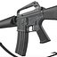 3d model assault rifle m16 2