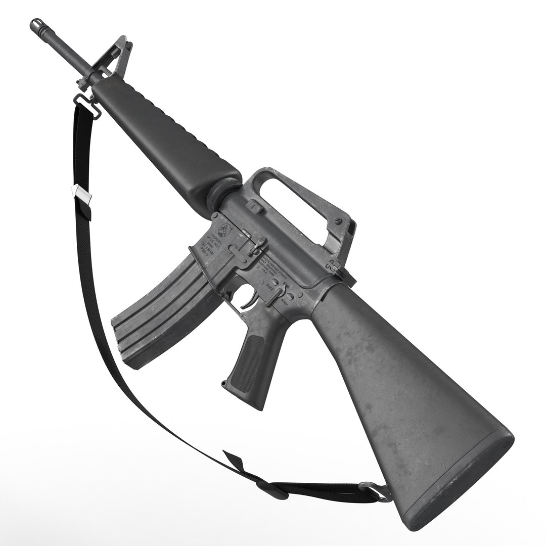 Assault Rifle M16 2 3D model preview