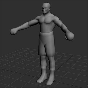boxer boxing martial 3d max