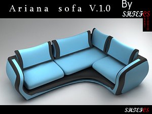 ariana sofa 3d 3ds