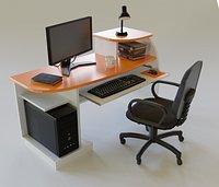 Desktop Computer Table and Chair