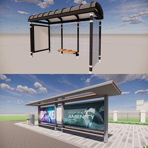 Bus Stop Collections -B8 3D