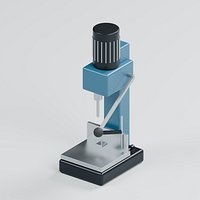 Benchtop Mortising Machine with Work Clamp and Feed Lever