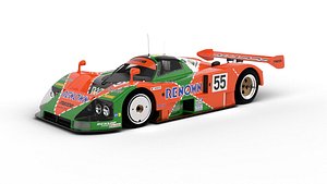 Mazda 787B 55 24h LeMans Racing 1991 3d model model