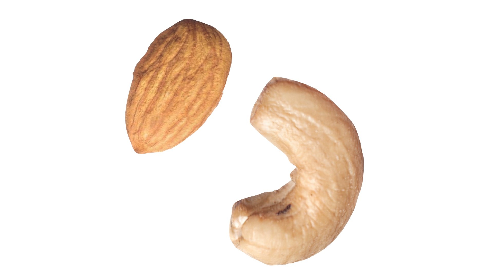 Raw Almond and Cashew 3D model https://p.turbosquid.com/ts-thumb/JG/ktEjRX/ET/cashewandalmond12/jpg/1716366099/1920x1080/fit_q87/3b20bbc306ffbef89e50d1a3caca921da44a9230/cashewandalmond12.jpg