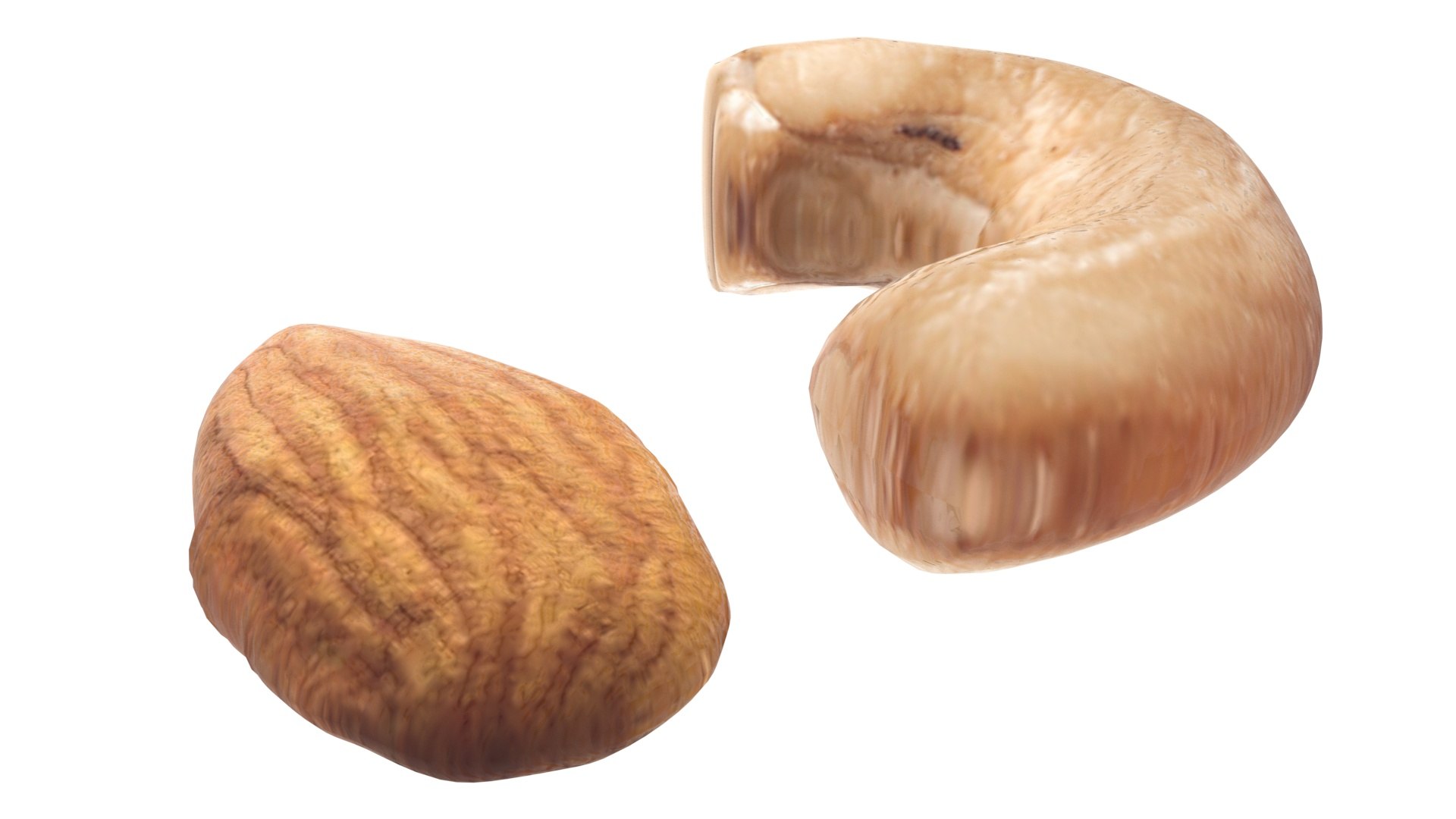 Raw Almond and Cashew 3D model https://p.turbosquid.com/ts-thumb/JG/ktEjRX/Mj/cashewandalmond8/jpg/1716366101/1920x1080/fit_q87/09cdbc13b058dbeaa9399911bddc6191bc5c3495/cashewandalmond8.jpg