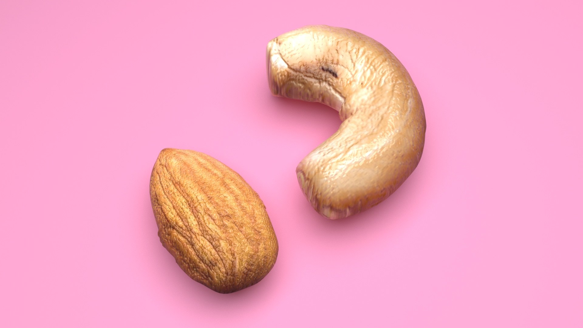 Raw Almond and Cashew 3D model https://p.turbosquid.com/ts-thumb/JG/ktEjRX/Pr/cashewandalmond6/jpg/1716366102/1920x1080/fit_q87/0d73425a7bd0da8fecbd73c79c1c08b81a832ae5/cashewandalmond6.jpg