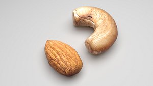 Raw Almond and Cashew 3D model