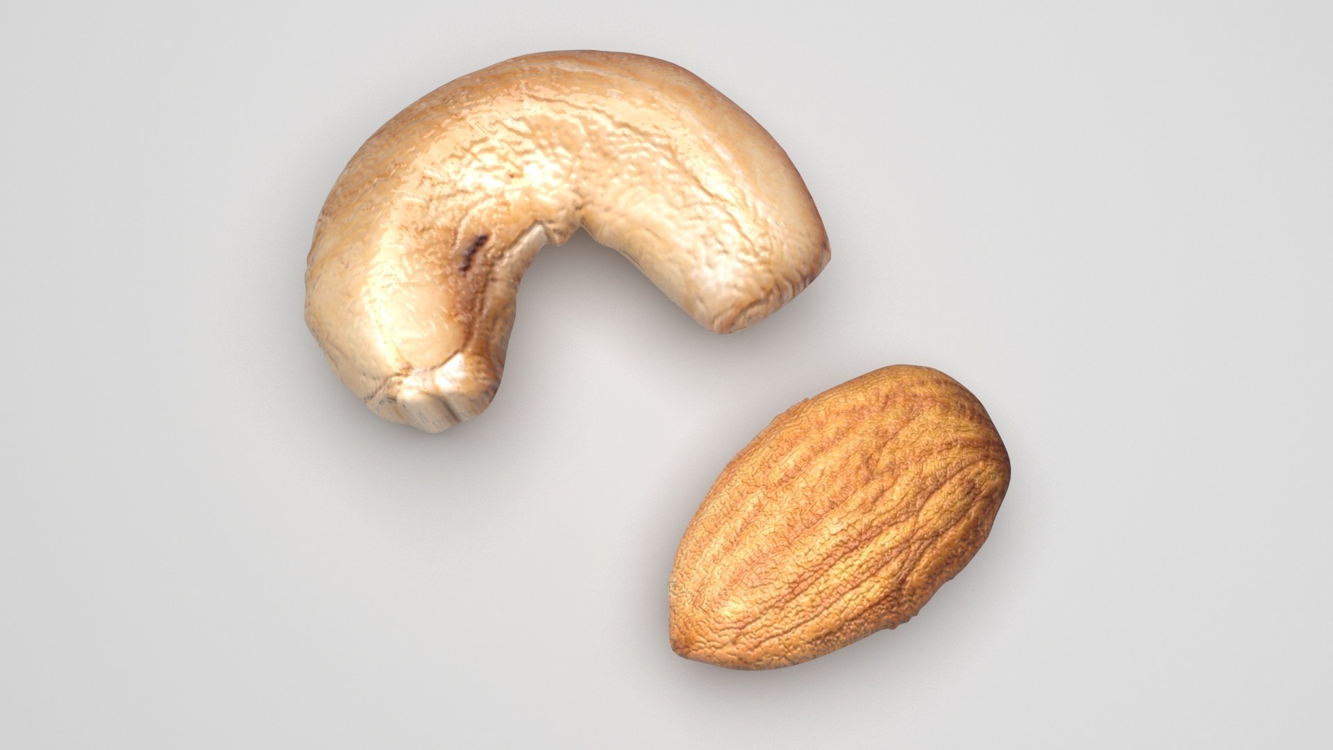 Raw Almond and Cashew 3D model https://p.turbosquid.com/ts-thumb/JG/ktEjRX/yN/cashewandalmond4/jpg/1716366103/1920x1080/fit_q87/6192c49045cb8778a935b3c366fe035c5bfc02b5/cashewandalmond4.jpg