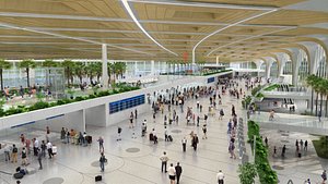 Modern Largescale Airport Terminal Interior