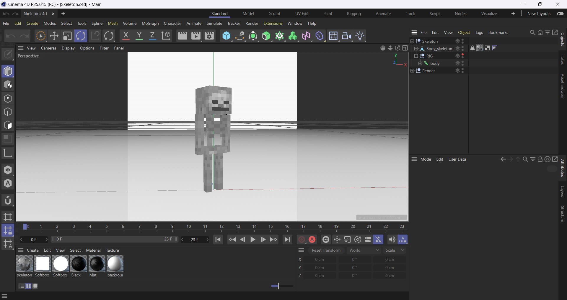 Skeleton Minecraft 3D Model - TurboSquid 2364708
