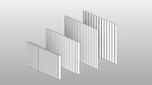 3D Segmented Wall - Full Parametric Revit Fam