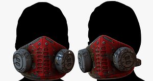 3D 3D Gas mask respirator scifi futuristic model