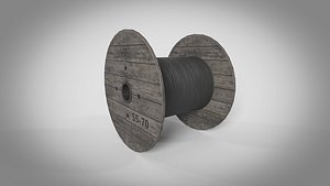 3D Wooden Cable Reel