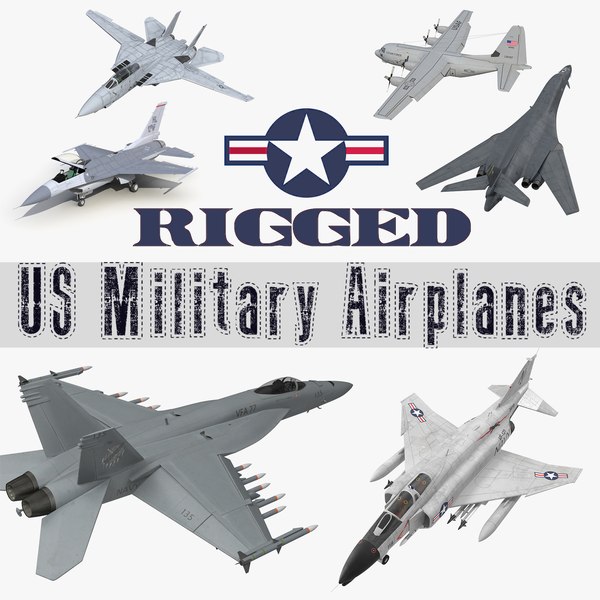 rigged military airplanes model