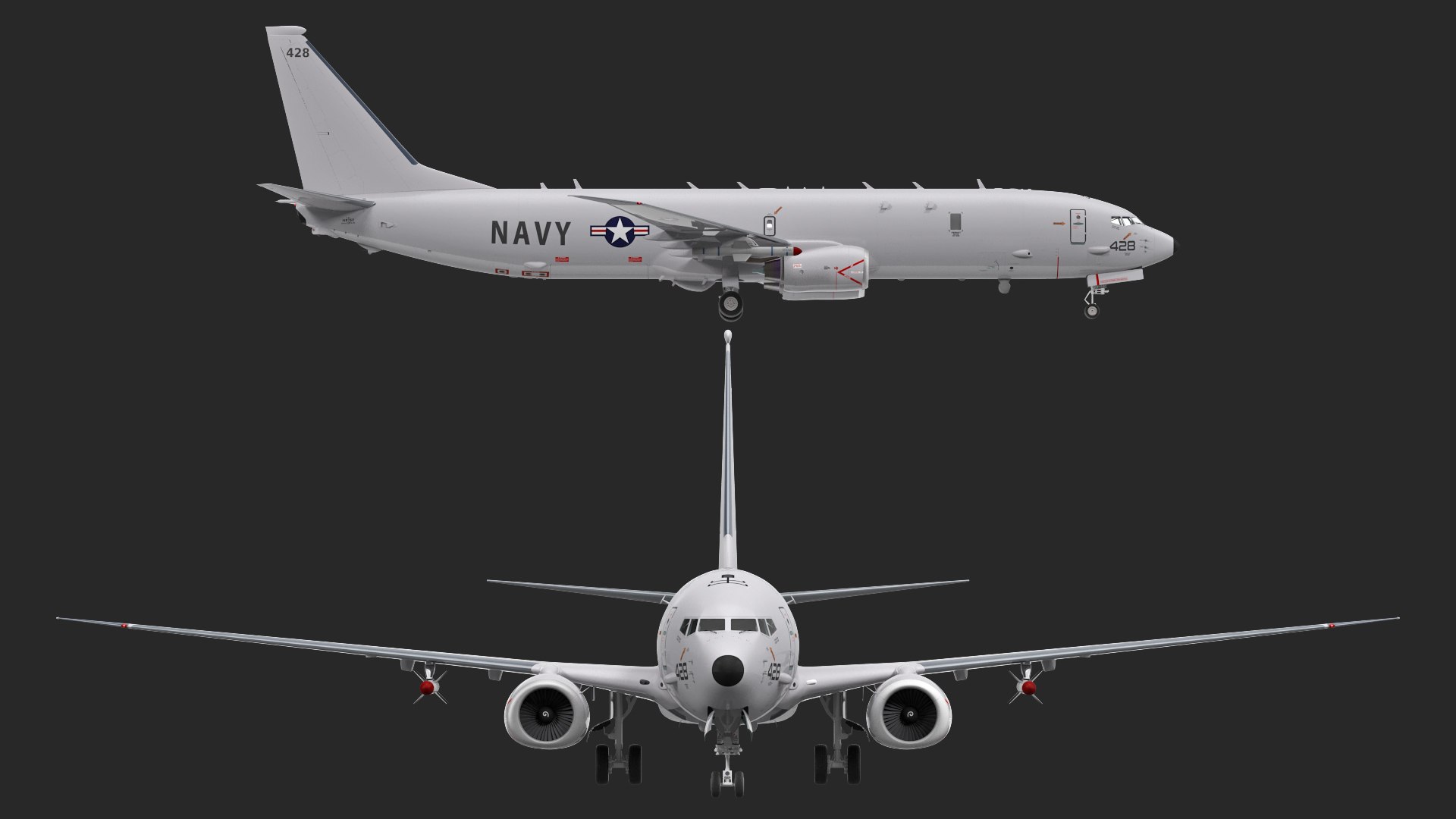 boeing p-8 poseidon military aircraft 3D model https://p.turbosquid.com/ts-thumb/JH/4a63ey/NXoJc0Gs/boeingp8poseidonmilitaryaircraftriggedmb3dmodel008/jpg/1583179792/1920x1080/fit_q87/5d6066559c396464875051dcaf75556ef091c54c/boeingp8poseidonmilitaryaircraftriggedmb3dmodel008.jpg