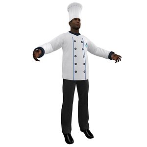 3d chef hat model