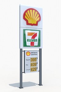 Shell Gas Station Totem 3