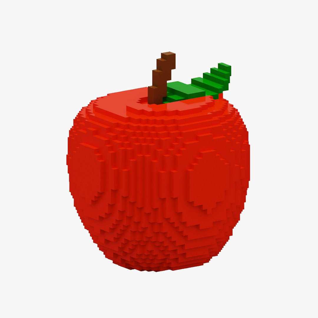 3D Voxel Apple - TurboSquid 2021009