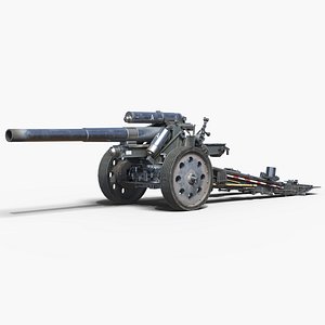 15cm sfh18 howitzer gameready 3D model