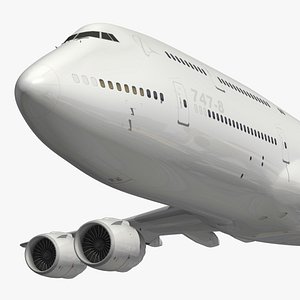 Boeing 748 White Livery 3D model