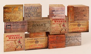 3d scotch whiskey boxes
