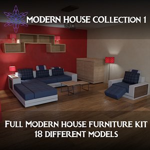 Full Furniture Kit for Modern House 3D