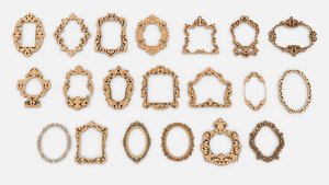 3D model frames mirrors paintings 20